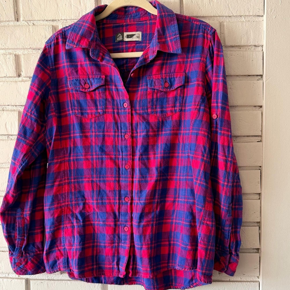 Alpine Design Red Blue Plaid Flannel